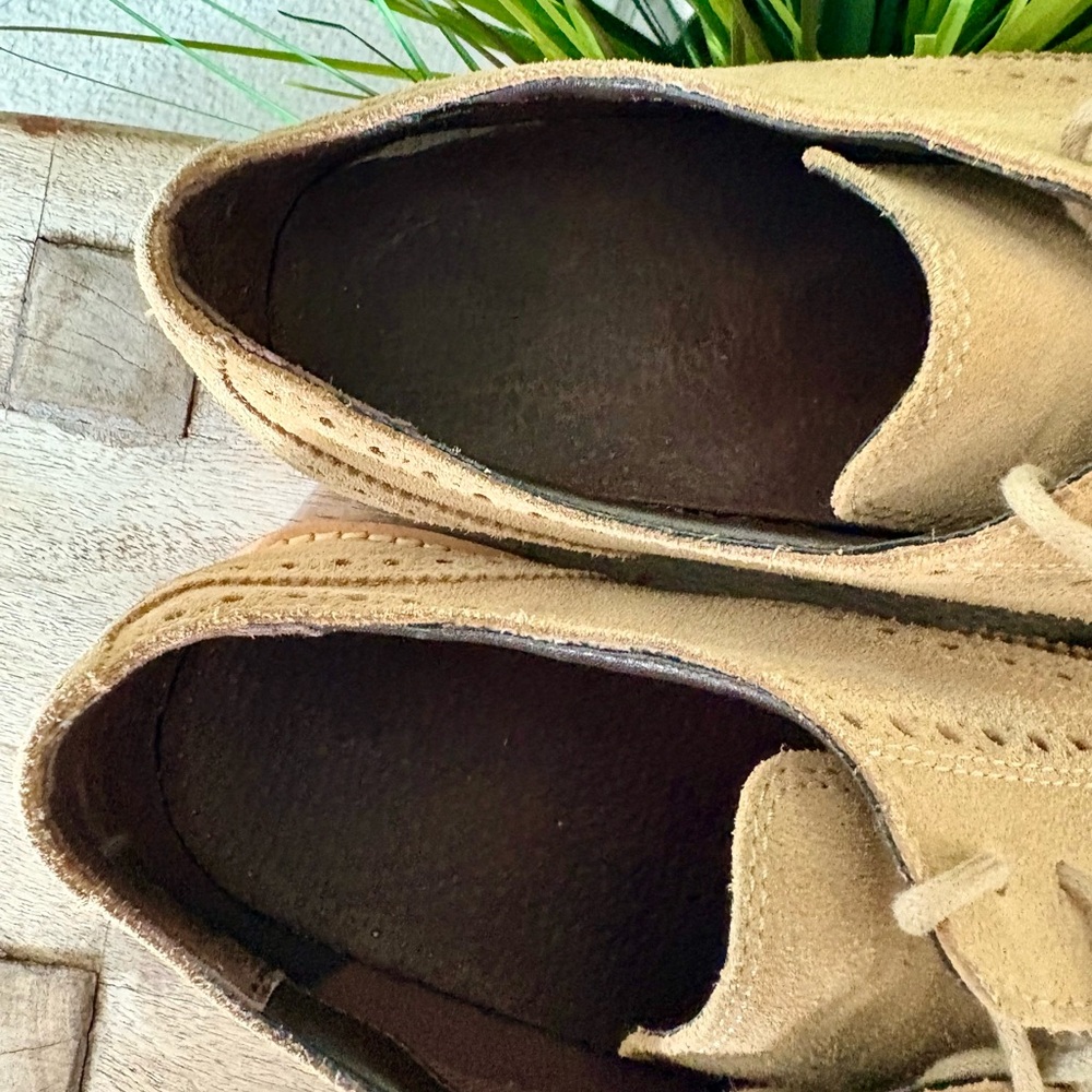 Cole Haan Wingtip Tan Suede Oxfords - Picture 7 of 9